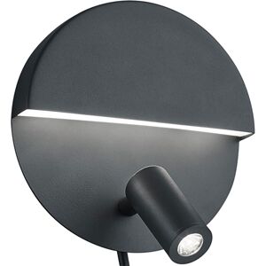 BES LED LED Wandlamp - Trion Marano - 8W - Warm Wit 3000K - Rond - Mat Zwart - Aluminium BES LED LED Wandlamp - Trion Marano - 8W - Warm Wit 3000K - Rond - Mat Zwart - Aluminium