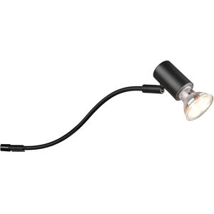 BES LED LED Wandlamp - Wandverlichting - Spatwaterdicht IP44 - Trion Giano - GU10 Fitting - Rond - Mat Zwart - Aluminium BES LED LED Wandlamp - Wandverlichting - Spatwaterdicht IP44 - Trion Giano - GU10 Fitting - Rond - Mat Zwart - Aluminium