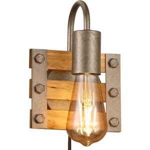 BES LED LED Wandlamp - Wandverlichting - Trion Khon - E27 Fitting - 1-lichts - Vierkant - Mat Nikkel - Aluminium BES LED LED Wandlamp - Wandverlichting - Trion Khon - E27 Fitting - 1-lichts - Vierkant - Mat Nikkel - Aluminium