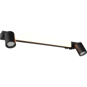 BES LED LED Wandlamp - Wandverlichting - Trion Rucola - 6.5W - Aanpasbare Kleur - GU10 Fitting - IP44 - Mat Zwart - Metaal BES LED LED Wandlamp - Wandverlichting - Trion Rucola - 6.5W - Aanpasbare Kleur - GU10 Fitting - IP44 - Mat Zwart - Metaal