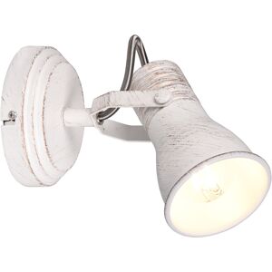 BES LED LED Wandspot - Wandverlichting - Trion Sanita - E14 Fitting - 1-lichts - Rond - Antiek Wit - Aluminium BES LED LED Wandspot - Wandverlichting - Trion Sanita - E14 Fitting - 1-lichts - Rond - Antiek Wit - Aluminium