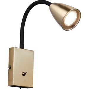BES LED LED Wandspot - Wandverlichting - Trion Wolly - GU10 Fitting - 1-lichts - Rechthoek - Mat Goud - Aluminium BES LED LED Wandspot - Wandverlichting - Trion Wolly - GU10 Fitting - 1-lichts - Rechthoek - Mat Goud - Aluminium