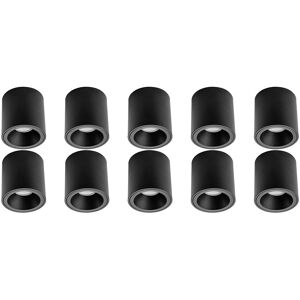 BES LED Opbouwspot 10 Pack - Pragmi Cliron Pro - GU10 Fitting - Opbouw Rond - Mat Zwart - Aluminium - Verdiept - Ø90mm BES LED Opbouwspot 10 Pack - Pragmi Cliron Pro - GU10 Fitting - Opbouw Rond - Mat Zwart - Aluminium - Verdiept - Ø90mm