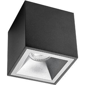 BES LED Opbouwspot GU10 - Pragmi Cliron Pro - Opbouw Vierkant - Mat Zwart/Zilver - Aluminium - Verdiept - 90mm BES LED Opbouwspot GU10 - Pragmi Cliron Pro - Opbouw Vierkant - Mat Zwart/Zilver - Aluminium - Verdiept - 90mm