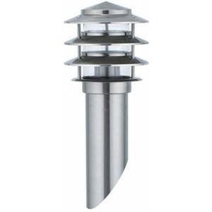 BES LED LED Tuinverlichting - Wandlamp Buiten - Kayo 1 - E27 Fitting - Rond - RVS - Philips - CorePro LEDbulb 827 A60 - 8W - Warm Wit 2700K BES LED LED Tuinverlichting - Wandlamp Buiten - Kayo 1 - E27 Fitting - Rond - RVS - Philips - CorePro LEDbulb 827 A60 - 8W - Warm Wit 2700K