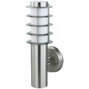 BES LED LED Tuinverlichting - Wandlamp Buiten - Nalid 2 - E27 Fitting - Rond - RVS - Philips - CorePro LEDbulb 827 A60 - 8W - Warm Wit 2700K BES LED LED Tuinverlichting - Wandlamp Buiten - Nalid 2 - E27 Fitting - Rond - RVS - Philips - CorePro LEDbulb 827 A60 - 8W - Warm Wit 2700K