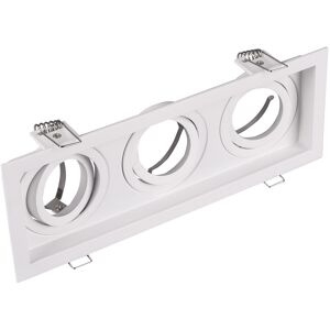 BES LED Spot Armatuur GU10 - Trion Kenan - GU10 Inbouwspot - Rechthoek - 3-lichts - Wit - Aluminium - Verdiept - Kantelbaar - Ø90 BES LED Spot Armatuur GU10 - Trion Kenan - GU10 Inbouwspot - Rechthoek - 3-lichts - Wit - Aluminium - Verdiept - Kantelbaar - Ø90