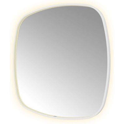 Hotbath &More Mirrors Contour LED Badkamerspiegel - Figuur - 100 x 100 cm - Mat Wit Hotbath &More Mirrors Contour LED Badkamerspiegel - Figuur - 100 x 100 cm - Mat Wit