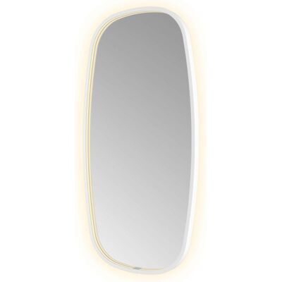 Hotbath &More Mirrors Contour LED Badkamerspiegel - Figuur - 100 x 50 cm - Mat Wit Hotbath &More Mirrors Contour LED Badkamerspiegel - Figuur - 100 x 50 cm - Mat Wit
