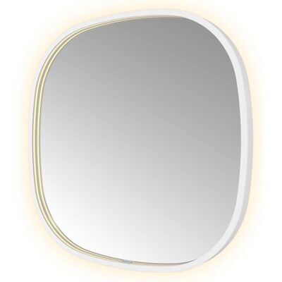 Hotbath &More Mirrors Contour LED Badkamerspiegel - Figuur - 60 x 60 cm - Mat Wit Hotbath &More Mirrors Contour LED Badkamerspiegel - Figuur - 60 x 60 cm - Mat Wit