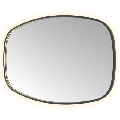 Hotbath &More Mirrors Contour LED Badkamerspiegel - Figuur - 80 x 120 cm - Geborsteld Zwart Pvd Hotbath &More Mirrors Contour LED Badkamerspiegel - Figuur - 80 x 120 cm - Geborsteld Zwart Pvd