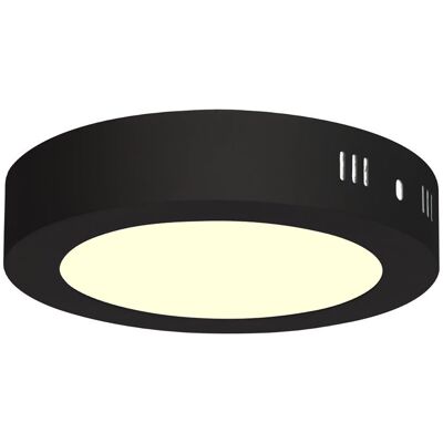 BES LED LED Downlight - 12W - Warm Wit 3000K - Mat Zwart - Opbouw - Rond - Aluminium - Ø170mm BES LED LED Downlight - 12W - Warm Wit 3000K - Mat Zwart - Opbouw - Rond - Aluminium - Ø170mm