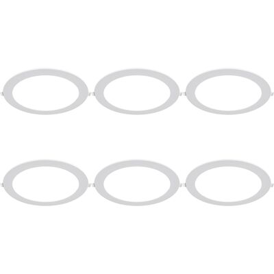 BES LED LED Downlight Inbouwspot Dimbaar 6 Stuks - Brinton Thin - 18W 1800lm 120° Bundelhoek - Helder/Koud Wit 6500K - IP40 - Rond - Wit - Ø229mm Buitenmaat - Ø205mm Zaagmaat BES LED LED Downlight Inbouwspot Dimbaar 6 Stuks - Brinton Thin - 18W 1800lm 120° Bundelhoek - Helder/Koud Wit 6500K - IP40 - Rond - Wit - Ø229mm Buitenmaat - Ø205mm Zaagmaat