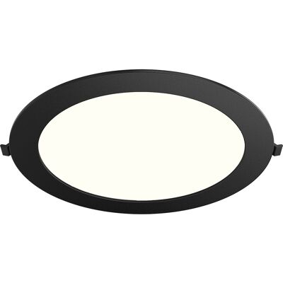 BES LED LED Downlight Inbouwspot Dimbaar - Brinton Thin - 18W 1800lm 120° Bundelhoek - Natuurlijk Wit 4000K - IP40 - Rond - Zwart - Ø229mm Buitenmaat - Ø205mm Zaagmaat BES LED LED Downlight Inbouwspot Dimbaar - Brinton Thin - 18W 1800lm 120° Bundelhoek - Natuurlijk Wit 4000K - IP40 - Rond - Zwart - Ø229mm Buitenmaat - Ø205mm Zaagmaat