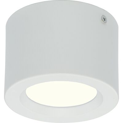BES LED LED Downlight - Opbouw Rond Hoog 5W - Natuurlijk Wit 4200K - Mat Wit Aluminium - Ø105mm BES LED LED Downlight - Opbouw Rond Hoog 5W - Natuurlijk Wit 4200K - Mat Wit Aluminium - Ø105mm