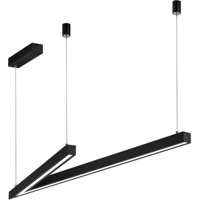 LED Hanglamp - Cinque Cicanto - 1 Lichtpunt van 44 Watt - Dimbaar - Aanpasbare Lichtkleur - Hoogte Aanpasbaar - Mat Zwart - Metaal LED Hanglamp - Cinque Cicanto - 1 Lichtpunt van 44 Watt - Dimbaar - Aanpasbare Lichtkleur - Hoogte Aanpasbaar - Mat Zwart - Metaal