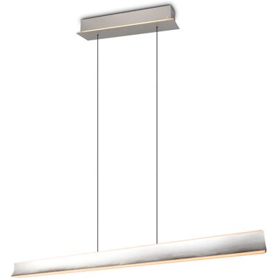 LED Hanglamp - Cinque Cimolto - 1 Lichtpunt van 50 Watt - Dimbaar - Aanpasbare Lichtkleur - Hoogteverstelling Zonder Contragewicht - Mat Nikkel - Metaal LED Hanglamp - Cinque Cimolto - 1 Lichtpunt van 50 Watt - Dimbaar - Aanpasbare Lichtkleur - Hoogteverstelling Zonder Contragewicht - Mat Nikkel - Metaal