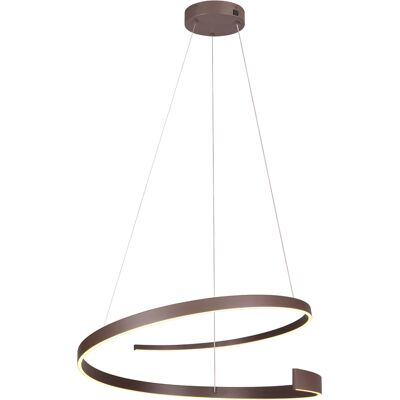 LED Hanglamp - Cinque Cinardi - 1 Lichtpunt van 50 Watt - Dimbaar - Aanpasbare Lichtkleur - Hoogte Aanpasbaar - Donkerbruin - Metaal LED Hanglamp - Cinque Cinardi - 1 Lichtpunt van 50 Watt - Dimbaar - Aanpasbare Lichtkleur - Hoogte Aanpasbaar - Donkerbruin - Metaal