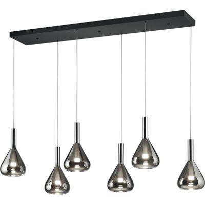 LED Hanglamp - Cinque Cipera - 6 Lichtpunten van 5.6 Watt - Dimbaar - Aanpasbare Lichtkleur - Hoogte Aanpasbaar - Mat Zwart - Metaal LED Hanglamp - Cinque Cipera - 6 Lichtpunten van 5.6 Watt - Dimbaar - Aanpasbare Lichtkleur - Hoogte Aanpasbaar - Mat Zwart - Metaal