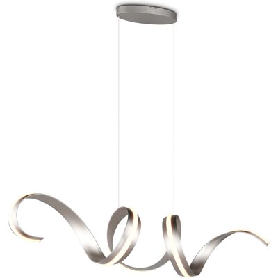 LED Hanglamp - Cinque Cisenna - 1 Lichtpunt van 80 Watt - Rond - Dimbaar - Aanpasbare Lichtkleur - Hoogte Aanpasbaar - Mat Nikkel - Metaal LED Hanglamp - Cinque Cisenna - 1 Lichtpunt van 80 Watt - Rond - Dimbaar - Aanpasbare Lichtkleur - Hoogte Aanpasbaar - Mat Nikkel - Metaal