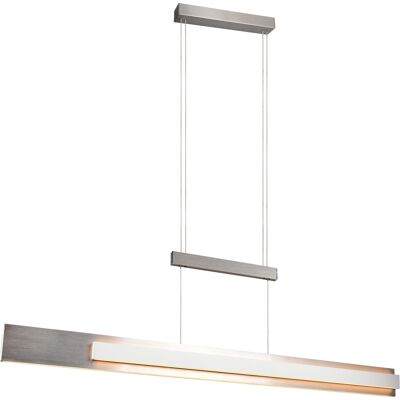 LED Hanglamp - Musterring Rivera - 1 Lichtpunt van 48 Watt - Dimbaar - Aanpasbare Lichtkleur - Hoogte Aanpasbaar - Afstandsbediening - Uitschuifbaar - Mat Nikkel - Metaal LED Hanglamp - Musterring Rivera - 1 Lichtpunt van 48 Watt - Dimbaar - Aanpasbare Lichtkleur - Hoogte Aanpasbaar - Afstandsbediening - Uitschuifbaar - Mat Nikkel - Metaal