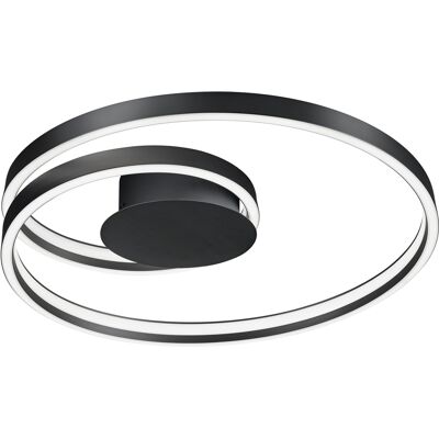 LED Plafondlamp - Cinque Ciola - 1 Lichtpunt van 46 Watt - Dimbaar - Aanpasbare Lichtkleur - Mat Zwart - Metaal LED Plafondlamp - Cinque Ciola - 1 Lichtpunt van 46 Watt - Dimbaar - Aanpasbare Lichtkleur - Mat Zwart - Metaal