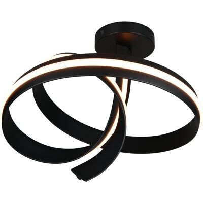 LED Plafondlamp - Cinque Cisenna - 1 Lichtpunt van 46 Watt - Dimbaar - Aanpasbare Lichtkleur - Mat Zwart - Metaal LED Plafondlamp - Cinque Cisenna - 1 Lichtpunt van 46 Watt - Dimbaar - Aanpasbare Lichtkleur - Mat Zwart - Metaal
