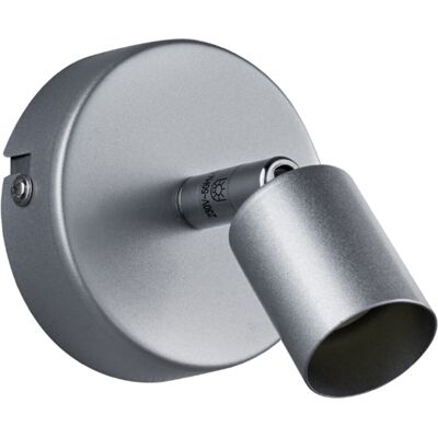 BES LED LED Wandspot - Trion Pamo - GU10 Fitting - 1-lichts - Rond - Mat Titaan - Aluminium BES LED LED Wandspot - Trion Pamo - GU10 Fitting - 1-lichts - Rond - Mat Titaan - Aluminium