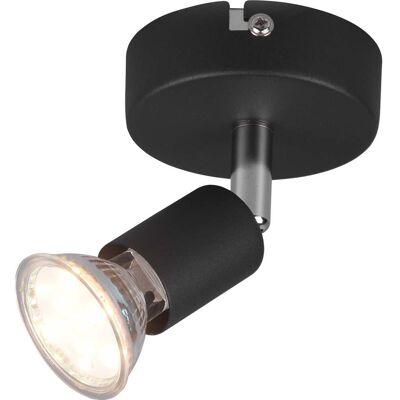 BES LED LED Wandspot - Trion Pamo - GU10 Fitting - 1-lichts - Rond - Mat Zwart - Aluminium BES LED LED Wandspot - Trion Pamo - GU10 Fitting - 1-lichts - Rond - Mat Zwart - Aluminium
