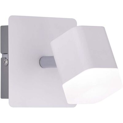 BES LED LED Wandspot - Wandverlichting - Trion Ribon - 4W - Warm Wit 3000K - 1-lichts - Rond - Mat Wit - Aluminium BES LED LED Wandspot - Wandverlichting - Trion Ribon - 4W - Warm Wit 3000K - 1-lichts - Rond - Mat Wit - Aluminium