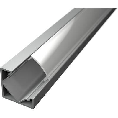 LED Strip Profiel - Velvalux Profi - Zilver Aluminium - 1 Meter - 18.5x18.5mm - Hoekprofiel LED Strip Profiel - Velvalux Profi - Zilver Aluminium - 1 Meter - 18.5x18.5mm - Hoekprofiel