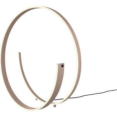 LED Vloerlamp - Cinque Cinardi - 1 Lichtpunt van 42 Watt - Dimbaar - Aanpasbare Lichtkleur - Voetschakelaar - Taupe - Metaal LED Vloerlamp - Cinque Cinardi - 1 Lichtpunt van 42 Watt - Dimbaar - Aanpasbare Lichtkleur - Voetschakelaar - Taupe - Metaal