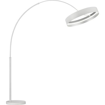 LED Vloerlamp - Musterring Loop - 1 Lichtpunt van 32 Watt - Dimbaar - Aanpasbare Lichtkleur - Geheugenfunctie - Nachtlamp - Voetschakelaar - Mat Wit - Metaal LED Vloerlamp - Musterring Loop - 1 Lichtpunt van 32 Watt - Dimbaar - Aanpasbare Lichtkleur - Geheugenfunctie - Nachtlamp - Voetschakelaar - Mat Wit - Metaal
