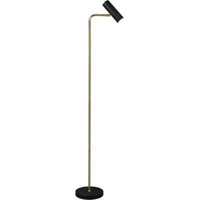 BES LED LED Vloerlamp - Trion Milona - GU10 Fitting - 1-lichts - Rond - Mat Zwart/Goud - Aluminium BES LED LED Vloerlamp - Trion Milona - GU10 Fitting - 1-lichts - Rond - Mat Zwart/Goud - Aluminium