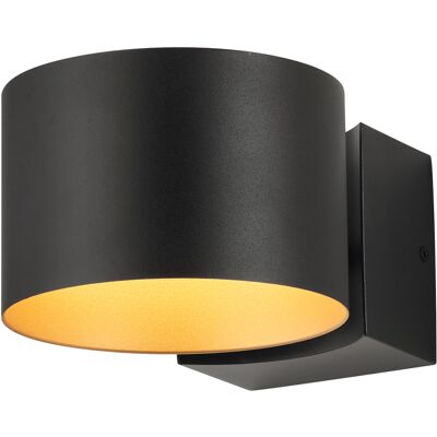 LED Wandlamp - Musterring Loop - 1 Lichtpunt van 10 Watt - Dimbaar - Aanpasbare Lichtkleur - Draaibaar - Afstandsbediening - Zwart/Goud - Metaal LED Wandlamp - Musterring Loop - 1 Lichtpunt van 10 Watt - Dimbaar - Aanpasbare Lichtkleur - Draaibaar - Afstandsbediening - Zwart/Goud - Metaal