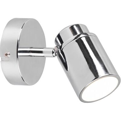 BES LED LED Wandspot - Trion Artion - GU10 Fitting - Spatwaterdicht IP44 - Rond - Mat Chroom - Aluminium BES LED LED Wandspot - Trion Artion - GU10 Fitting - Spatwaterdicht IP44 - Rond - Mat Chroom - Aluminium