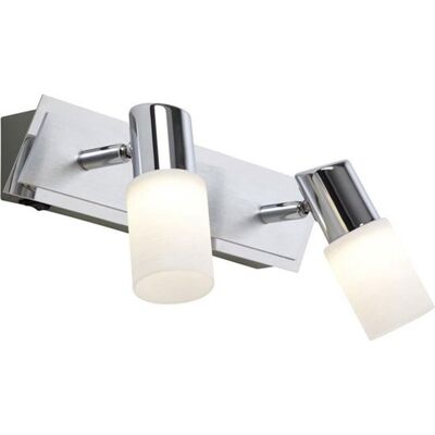 BES LED LED Wandspot - Trion Clupo - 8W - Warm Wit 3000K - 2-lichts - Rechthoek - Mat Chroom - Aluminium - OSRAM LEDs BES LED LED Wandspot - Trion Clupo - 8W - Warm Wit 3000K - 2-lichts - Rechthoek - Mat Chroom - Aluminium - OSRAM LEDs