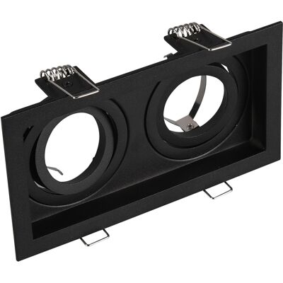 BES LED Spot Armatuur GU10 - Trion Kenan - GU10 Inbouwspot - Rechthoek - 2-lichts - Zwart - Aluminium - Verdiept - Kantelbaar - Ø90 BES LED Spot Armatuur GU10 - Trion Kenan - GU10 Inbouwspot - Rechthoek - 2-lichts - Zwart - Aluminium - Verdiept - Kantelbaar - Ø90