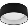 BES LED LED Plafondlamp - Trion Lukaku - Warm Wit - 3000K - 12W - Rond - Zwart - Textiel