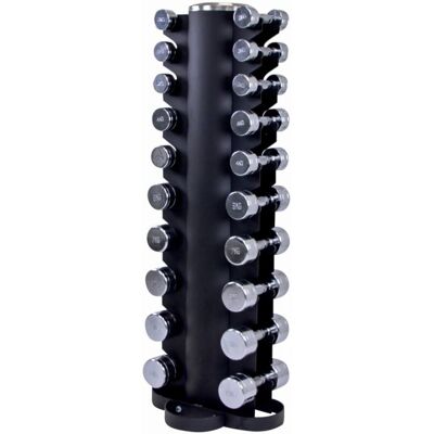 Lifemaxx LMX80.TD Chrome dumbbells + toren Lifemaxx LMX80.TD Chrome dumbbells + toren