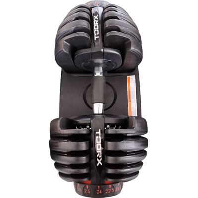 Toorx MCR-24 Verstelbare Dumbbell 2,5 tot 24 kg - per stuk Toorx MCR-24 Verstelbare Dumbbell 2,5 tot 24 kg - per stuk