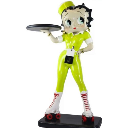 Betty Boop Statue Serveerster Geel Glitter 98 cm