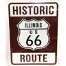 Fiftiesstore Historic Route 66 Illinois Snelweg Bord - Reflecterend