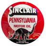 Bennies Fifties Sinclair Pennsylvania Motor Oil Emaille Bord - 50 cm ø