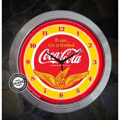 Coca-Cola Go Refreshed Neonklok 38 cm Coca-Cola Go Refreshed Neonklok 38 cm