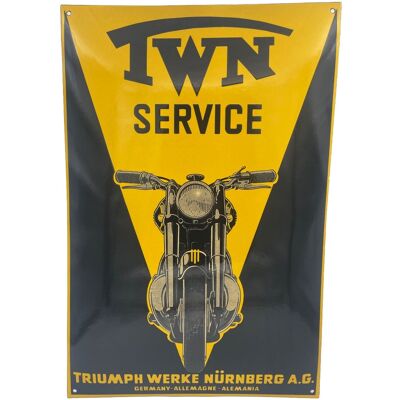 TWN Service (Triumph) Emaille Bord 60x40 cm TWN Service (Triumph) Emaille Bord 60x40 cm