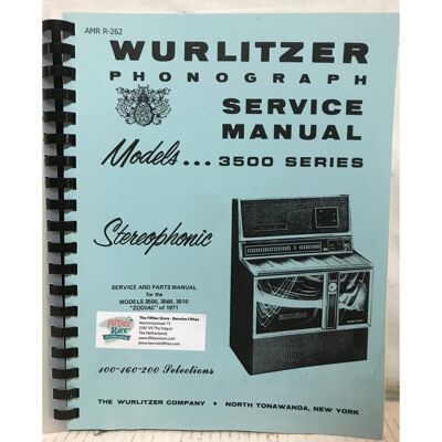Service Manual Voor Wurlitzer Jukebox Model 3500 Service Manual Voor Wurlitzer Jukebox Model 3500