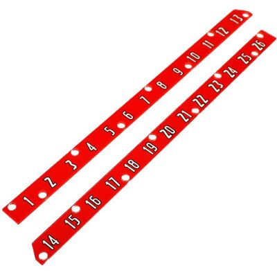 Wurlitzer 1700 nummer strips boven drukknoppen Wurlitzer 1700 nummer strips boven drukknoppen