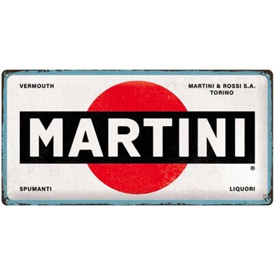 Nostalgic-Art - Martini Logo - Wit - Lange Bord - Sign Nostalgic-Art - Martini Logo - Wit - Lange Bord - Sign