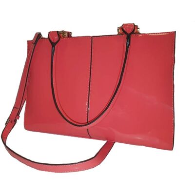 Hearts and Roses Moederdag cadeau - Hearts & Roses Tote Tas Koraal Roze Lak Hearts and Roses Moederdag cadeau - Hearts & Roses Tote Tas Koraal Roze Lak